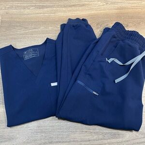 Figs Navy Blue Track Pants & Joggers